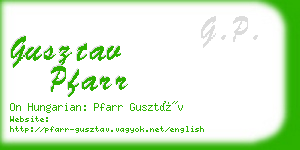 gusztav pfarr business card